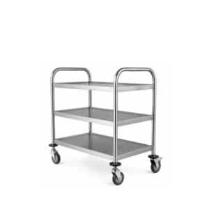 carrinho inox 3 planos