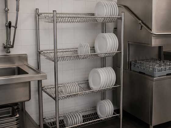 escorredor de pratos em inox