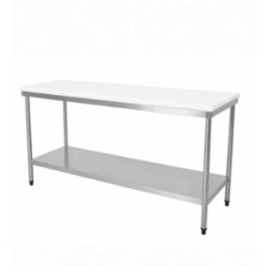 mesa de inox com tampo de polietileno
